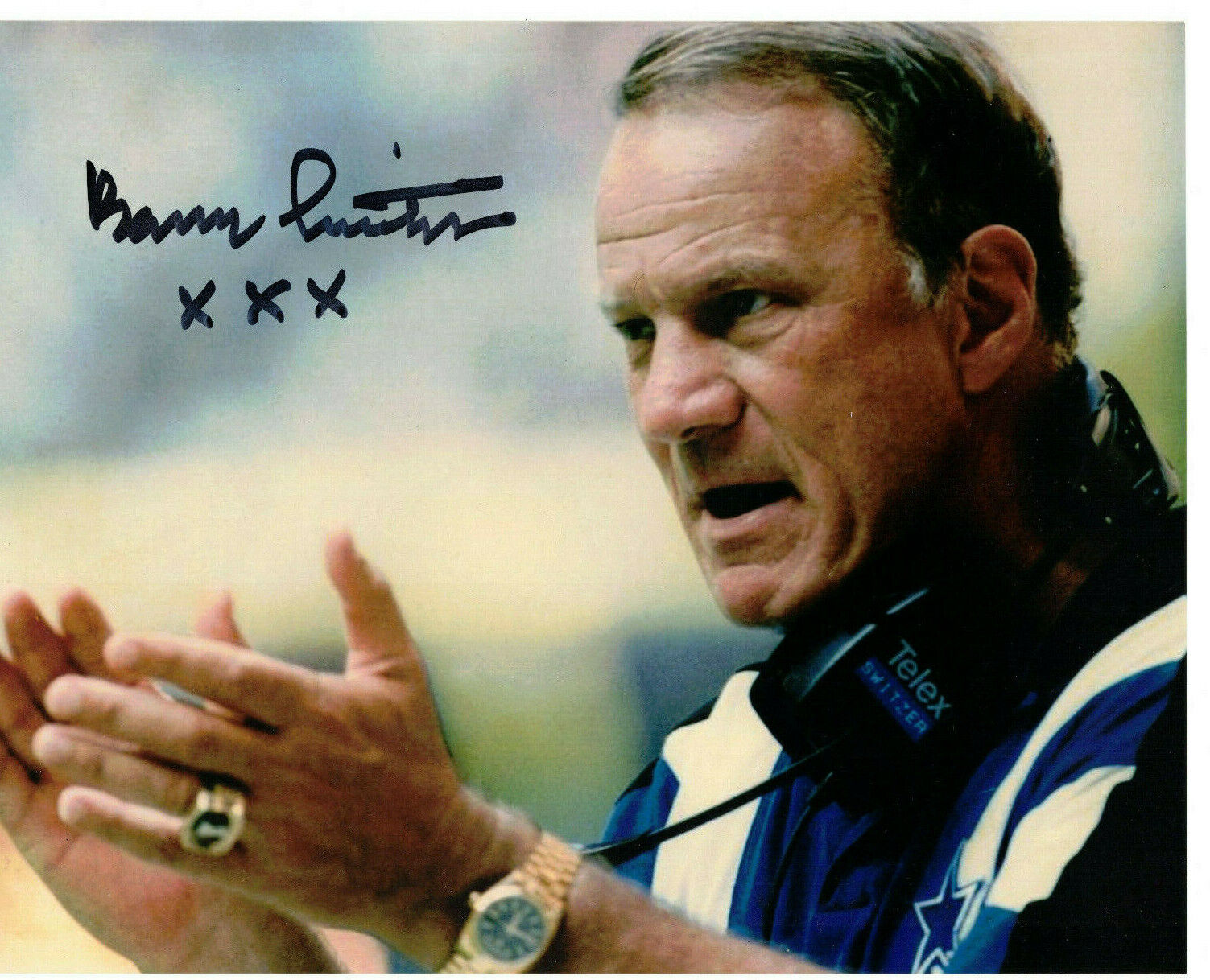 Barry Switzer Authentic Signed 8x10 Photo Poster painting Autographed, NFL, Dallas Cowboys