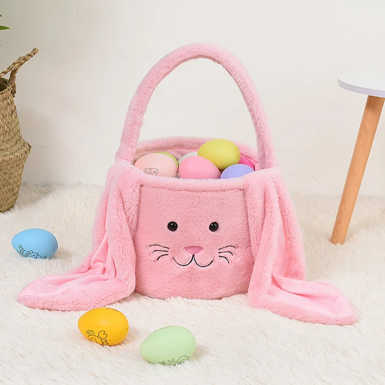 Personalized Bunny Easter Basket, Custom Bunny Baskets with Name, Bunny Tote, Spring Basket, Easter Gifts for Kid
