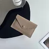 Minimalist Lychee-Grain Envelope Leather Card Holder