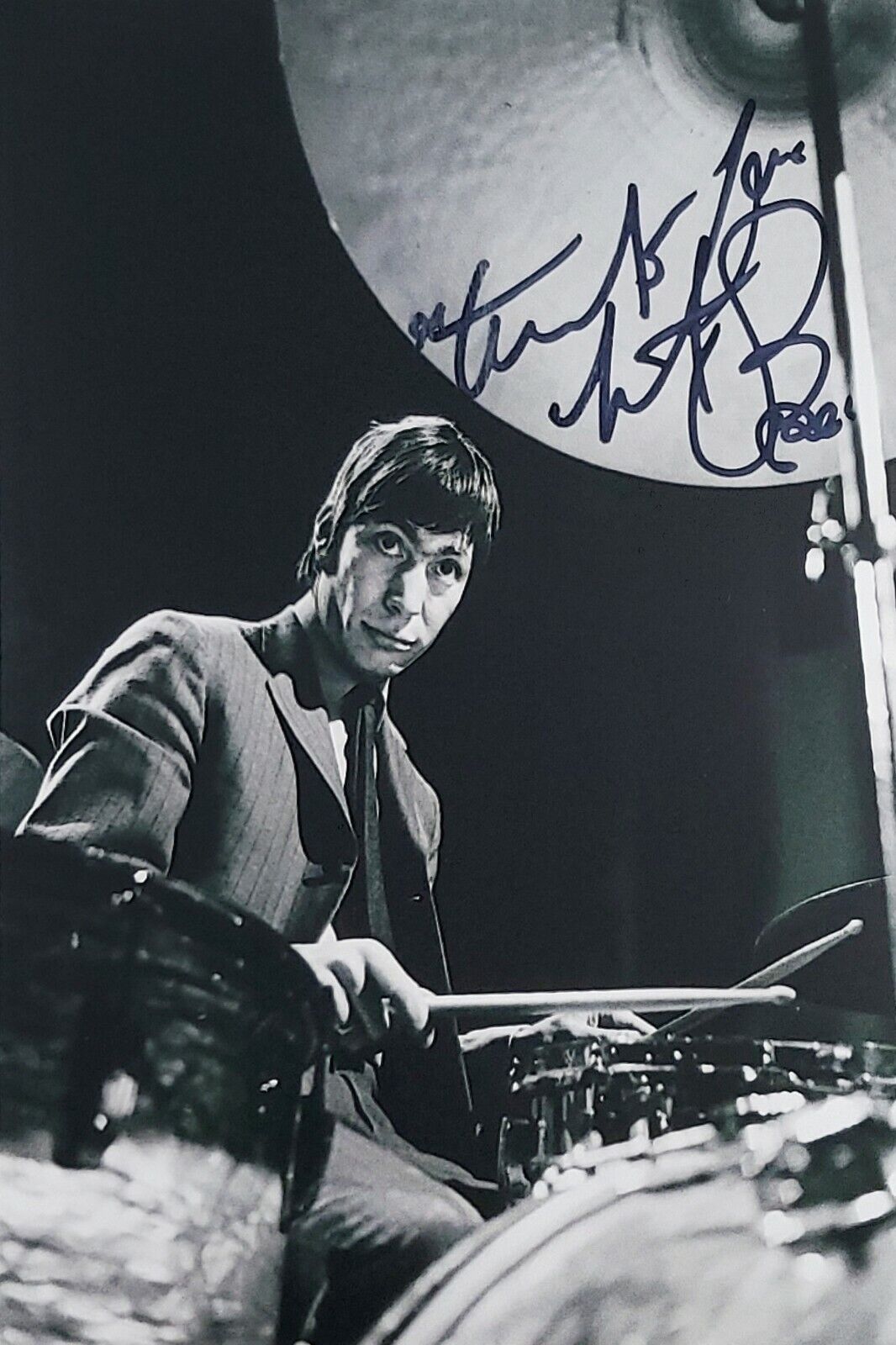 Charlie Watts Hand Signed Autograph Photo Poster painting Rolling Stones Drummer Rock Music