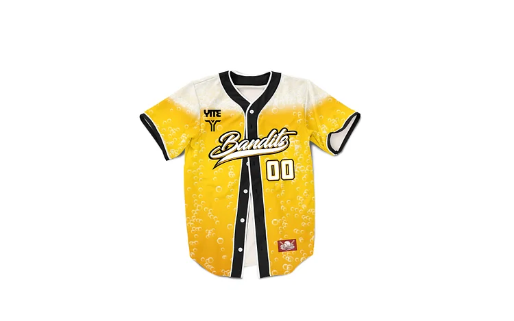YITE | WB24-001- Black  And Yellow Baseball Uniform