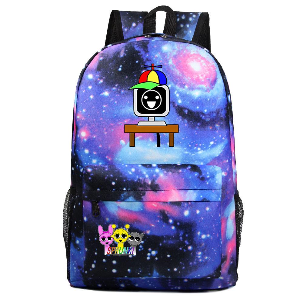 Mayoulove Sprunki Backpack Lightweight Design with Water-Resistant Fabric for School Activities-Mayoulove
