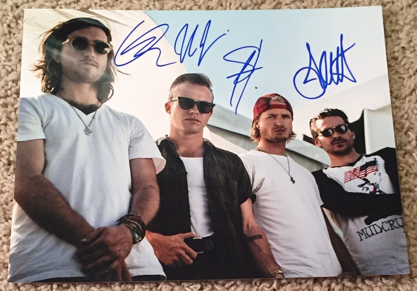 THE SHELTERS BAND SIGNED AUTOGRAPH 8x10 Photo Poster painting B w/PROOF CHASE SIMPSON +3