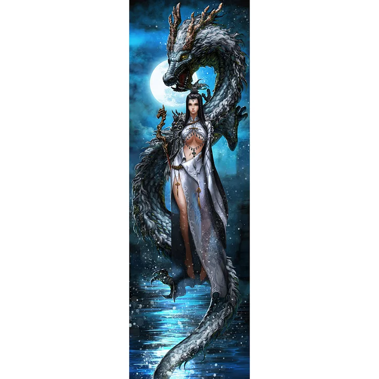 Dragon and Goddess - Full Round - Diamond Painting(35*100cm)