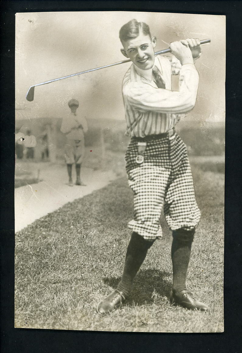 Rudy Knepper teenage golf prodigy 1917 Press Photo Poster painting