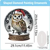 Christmas Crystal Ball Design 2D Flat Acrylic DIY Diamond Painting Clock Kit