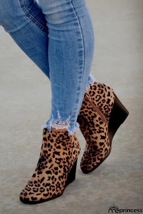 Side Slit Wedge Bootie