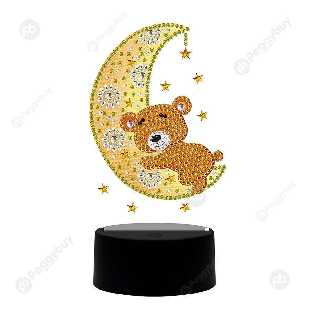

Moon Bear-DIY Creative Diamond LED Lamp, 501 Original