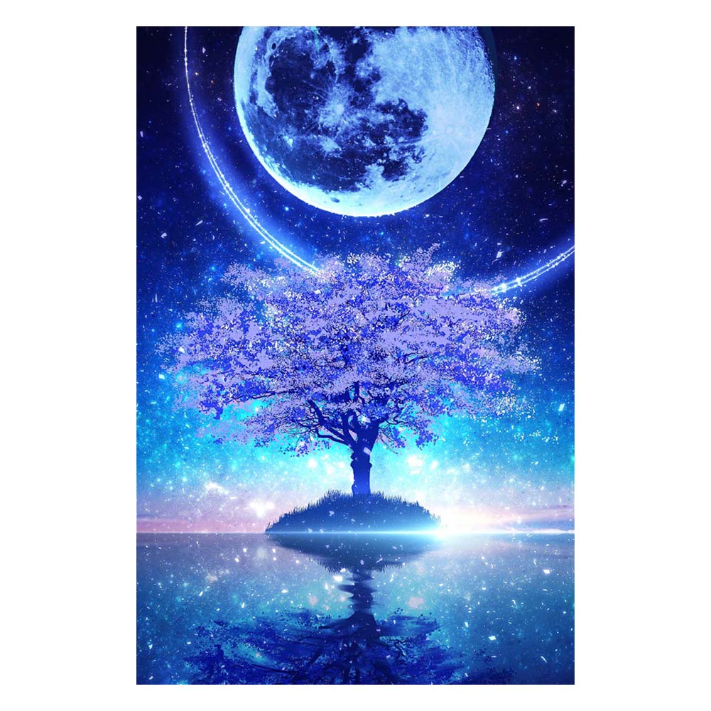 

Moonlight - 11CT Stamped Cross Stitch - 45*75CM, 501 Original