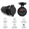 60W Car Motorcycle Charger 12V/24V QC 4.0 Type C QC 3.0 USB Fast Charging Socket