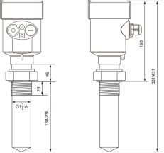 NYRD808 Radar Level Meter Handheld Ultrasonic Water Level Sensor 1