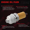 Aluminum Engine Oil Filter Housing Cap with Oil Filter Assembly Compatible With Jeep Chrysler Dodge Ram Vehicle 1500 Cherokee Wrangler Charger Durango 3.6L V6 Replace# 917-190 68191349AC 68191350AA