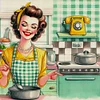 Kitchen Housewife-11CT Stamped Cross Stitch 50*50cm/19.69*19.69in