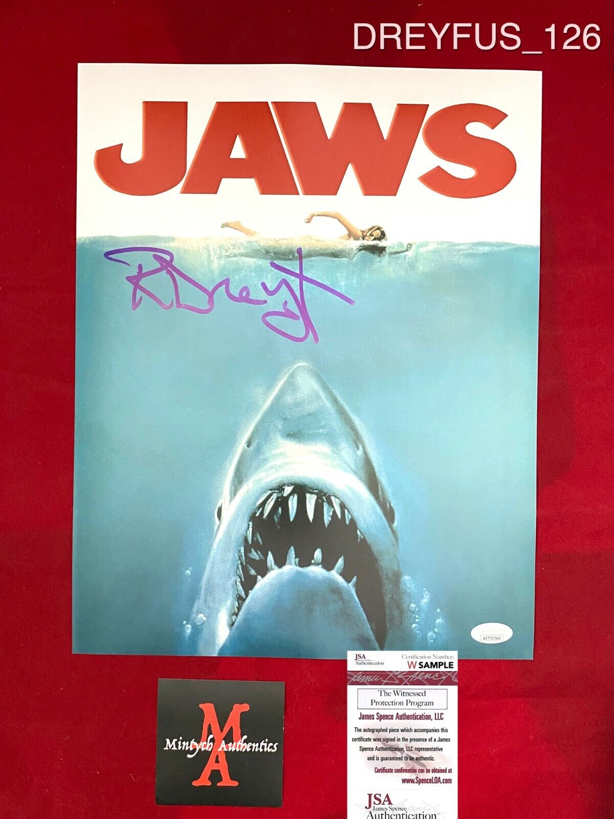 RICHARD DREYFUSS AUTOGRAPHED SIGNED 11x14 Photo Poster painting! JSA COA! JAWS! HORROR!