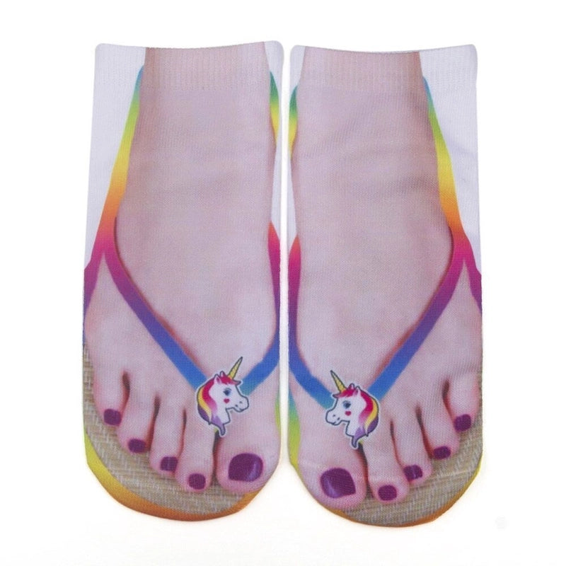 Funny Unisex Foot Polyester Ankle Socks