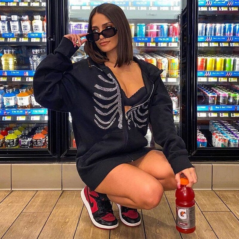 Cartoonh Style O Neck Sheer Mesh Zip Front Long Sleeve White Crop Tops Casual Womens Irregular Coat Fashion Jacket Skinny 2022 Autumn