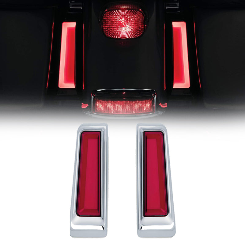 Rear Inserts LED Saddlebag Lights for Harley Davidson
