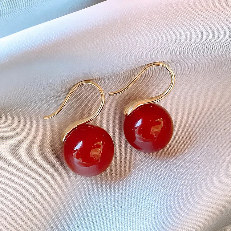 Red Agate Earrings
