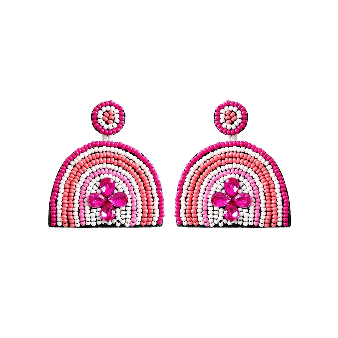 Dvacaman Boho Handmade Beaded Leaf Parrot Pendant Earrings for Women 2022 New Design Wedding Jewelry Korean Drop Dangle Earrings