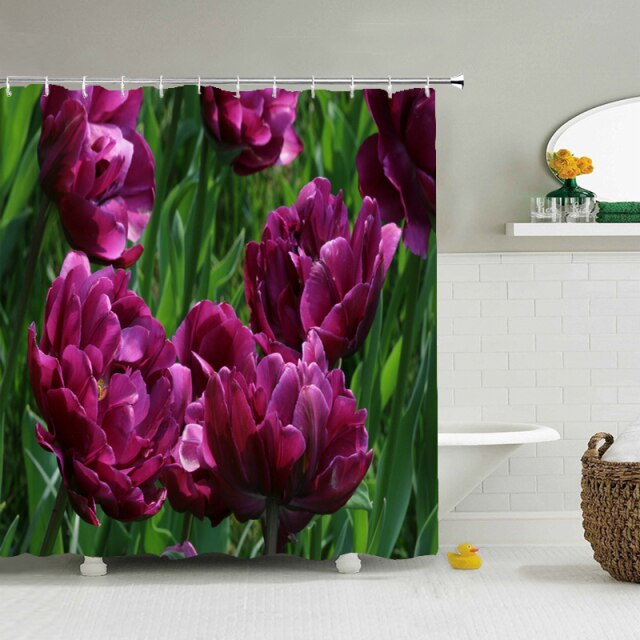 

Shower Curtain – Tulip Flowers-180*180cm, 501 Original