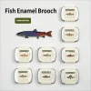 Creative Outdoor Fish Enamel Brooch, Cartoon Metal Badge