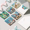6PCS DIY Diamant Kunst Gru&szlig;karten Gl&uuml;ckwunschkarten & Geschenke (Ozean)