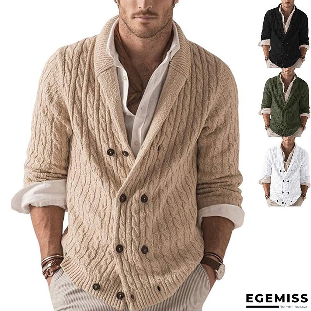Cardigan Men's Sweater New Solid Color Knitted Coat | EGEMISS