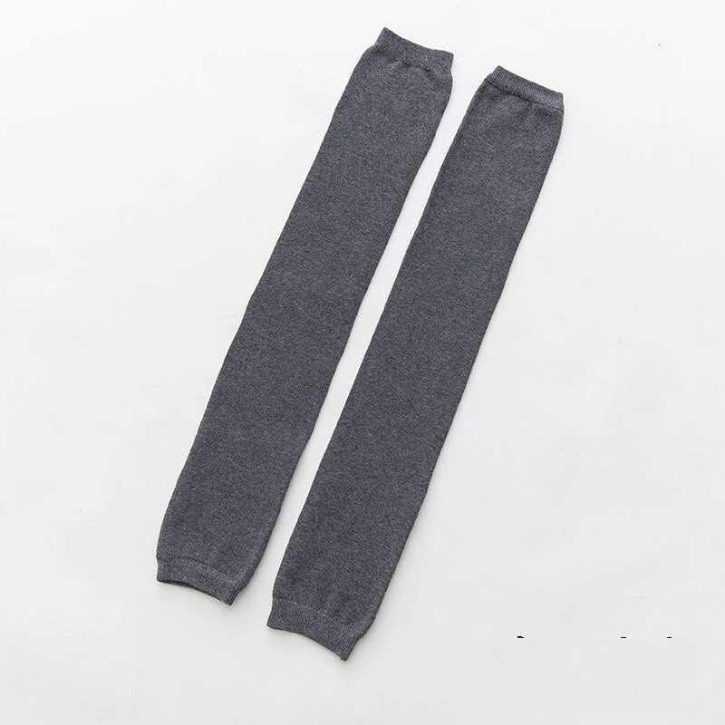 Leg Warmers Women Winter Warm Cotton Straight Keep-knee Simple Elegant Womens All-match Korean Style Long Over The Knee Female