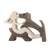 Amoureux des animaux - Ornements de table en bois sculpt&eacute;