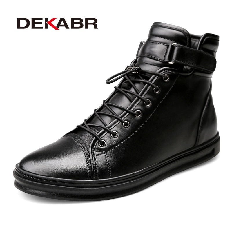 DEKABR Brand Winter Warm Men Snow Boots High Top Fur Men's Boots Fashion Autumn Men Boots Casual Male Classic Shoes Size 38-48