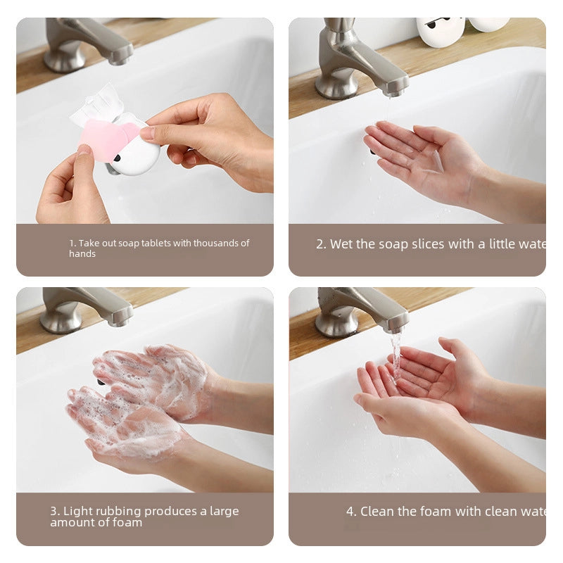 Panda Travel Portable Soap Paper Outdoor Disposable Soap Flap Hand Soap Flap Soap Flower Cleaning 50