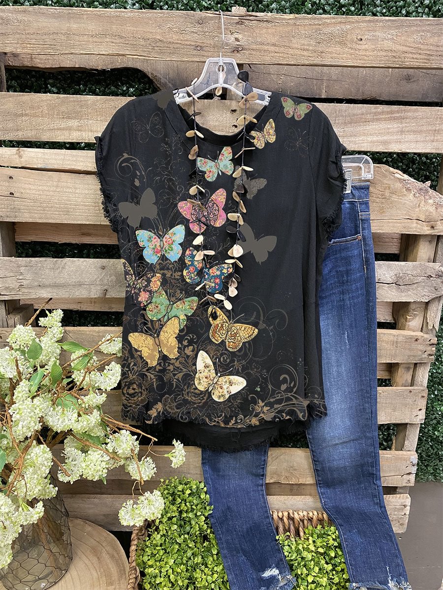 Butterfly Print top