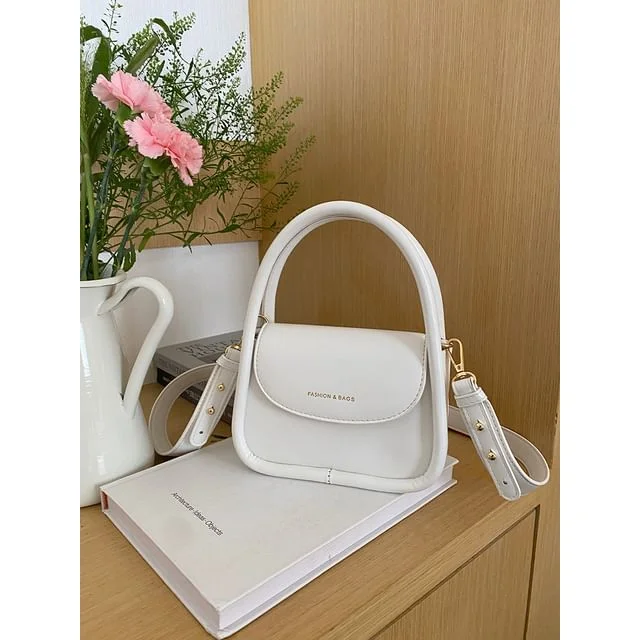 Bag Handle Crossbody Leather Faux Top Flap