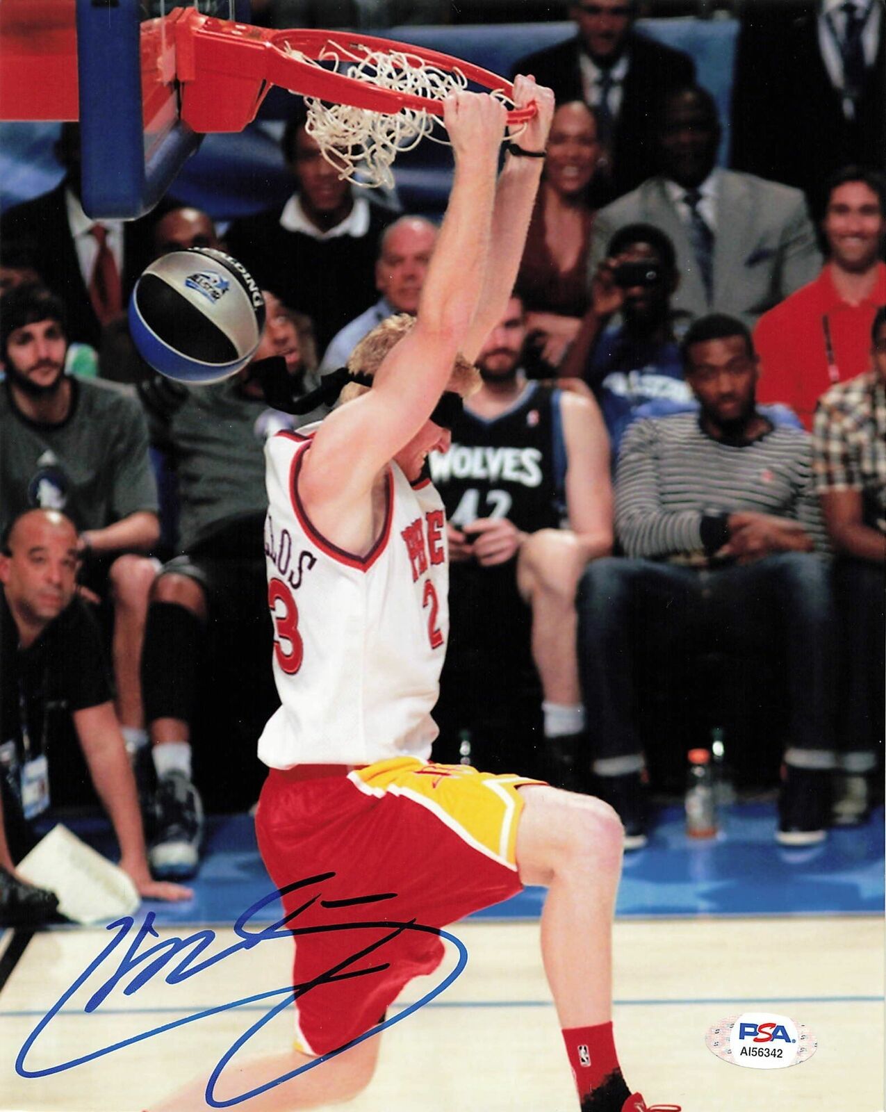 Chase Budinger signed 8x10 Photo Poster painting PSA/DNA Houston Rockets Autographed