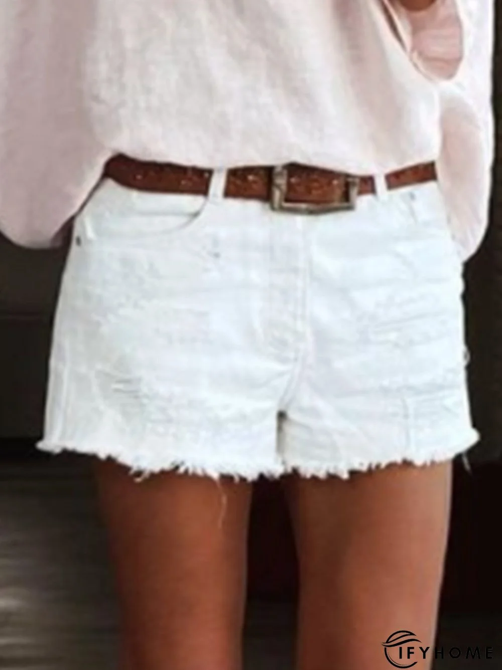 Casual Denim Denim shorts | IFYHOME