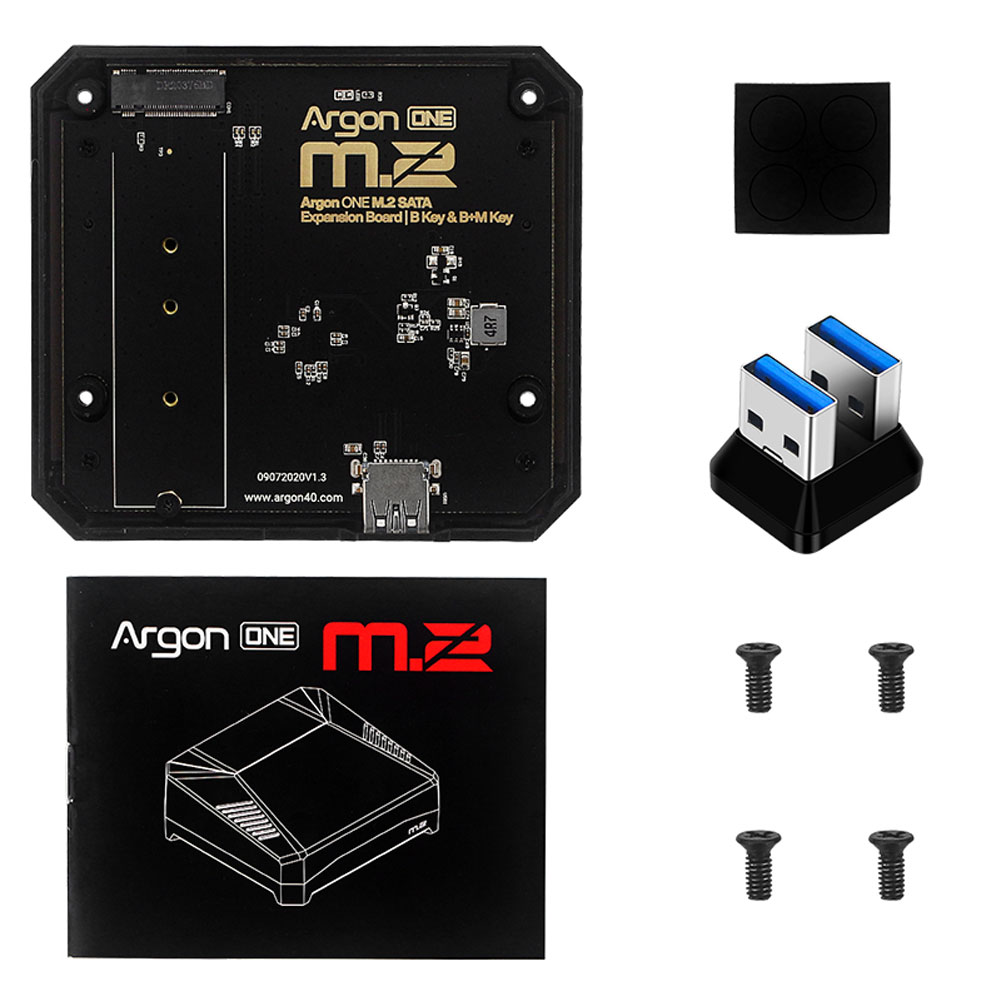 

Argon ONE Case M.2 Expansion Board USB 3.0 SATA Adapter for Raspberry Pi 4B, 501 Original