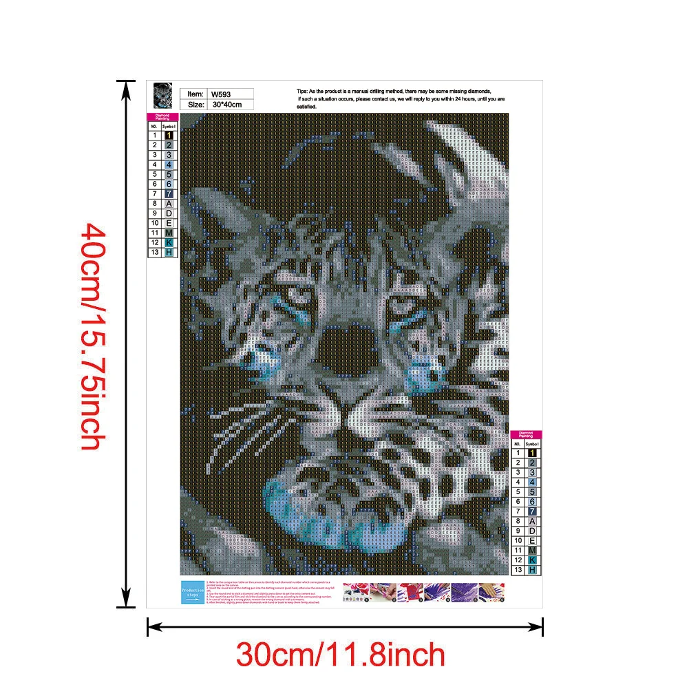 Diamond Painting - Full Round Drill - Leopard(30*40cm)
