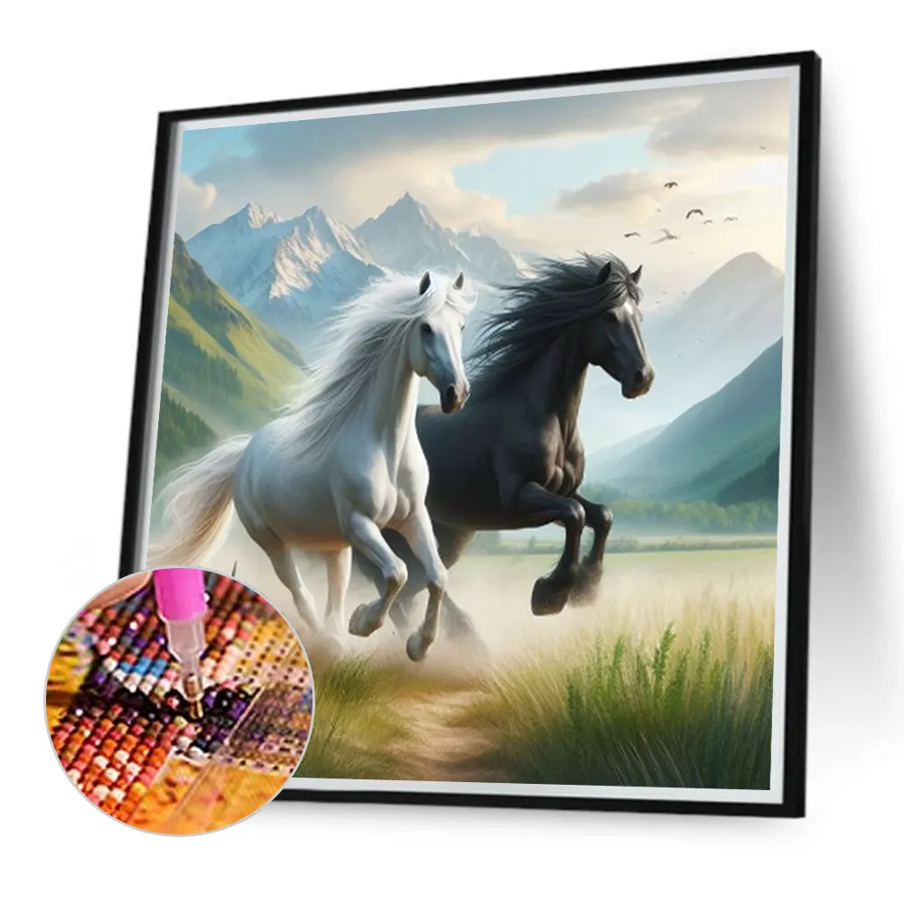 Diamond Painting - Full Round Drill - Horse(Canvas|40*40cm)
