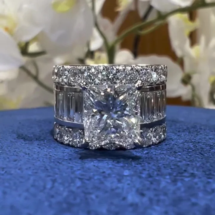 Handmade Princess Cut Ring
