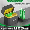 Rechargeable AA Lithium Batteries 8-Pack with Charger, 4255mWh 1.5V Double A Cells High Capacity, Long-Lasting Rechargeable AA Lithium-Ion Batteries with Integrated Charging Storage Case