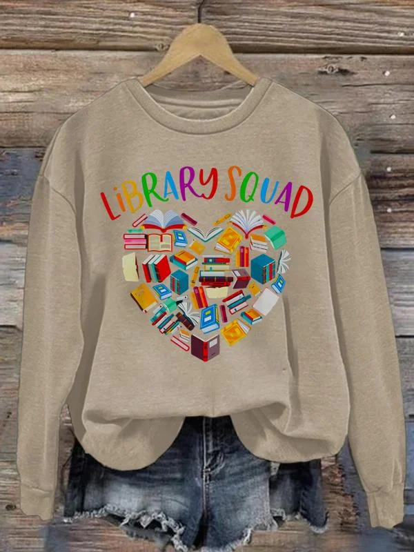 library squad Crew Neck Sweatshirt-0021463