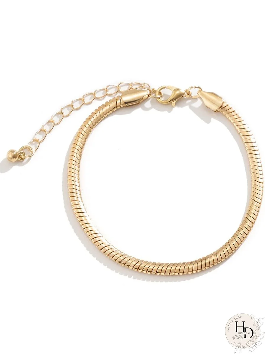 Flat Snake Bone Bracelet