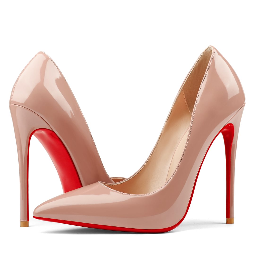 120mm Women's Party Daily Red Soles Patent Pumps-vocosishoes
