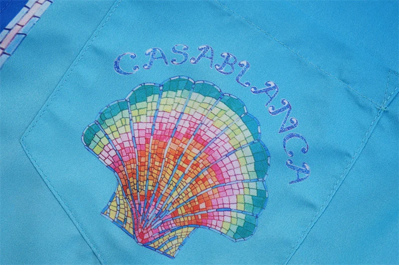 Casablanca 2023 new silk short-sleeved shirt