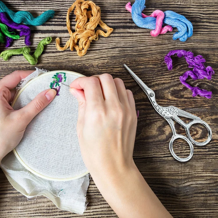 Cross Stitch Scissors Multifunctional Retro Scissors for Crafting Needlework