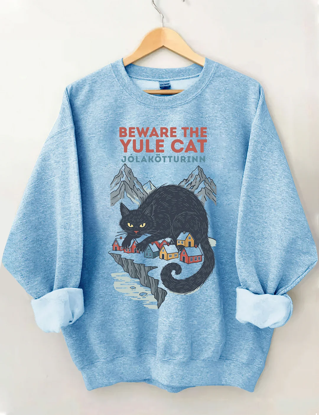 Beware The Yule Cat Icelandic Jólakötturinn Sweatshirt