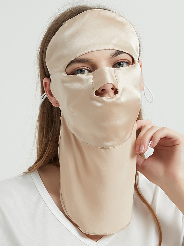 Silk Face Covering Large Sunscreen Full Face Style