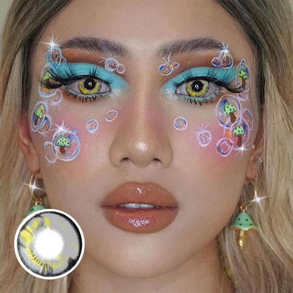 Anime Gray Cosplay Contact Lenses