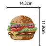 DIY Special Shape Diamond Art Fridge Magnets Sticker Kit (Hamburger)