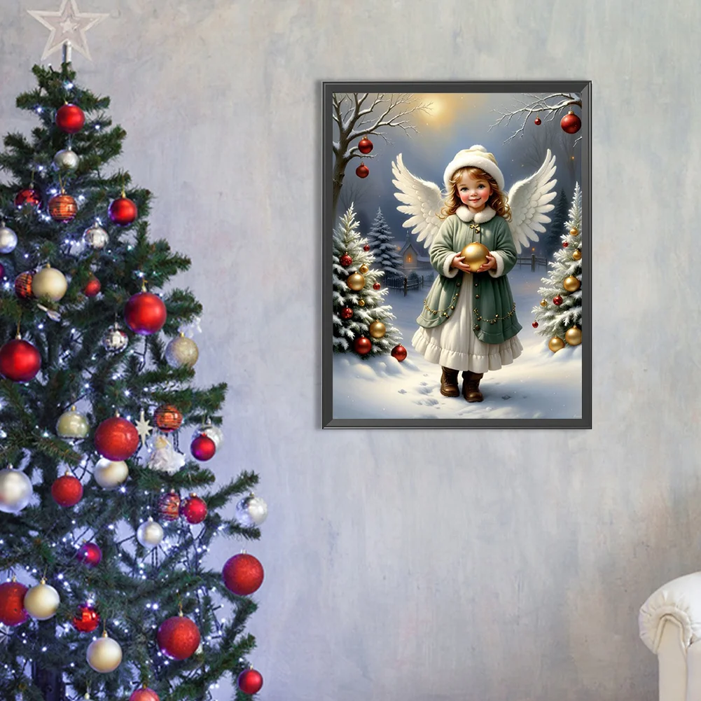 Full Round Diamond Painting 30*40cm - Little Angel Girl